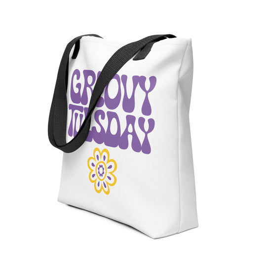 Groovy Tuesday Tote Bag (Purple)