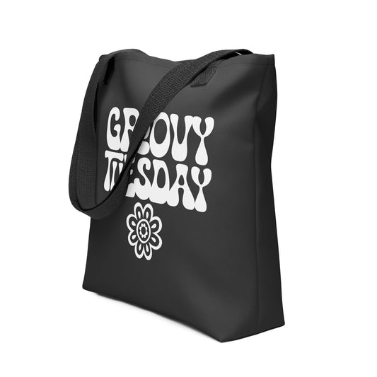 Groovy Tuesday Tote Bag (Black)