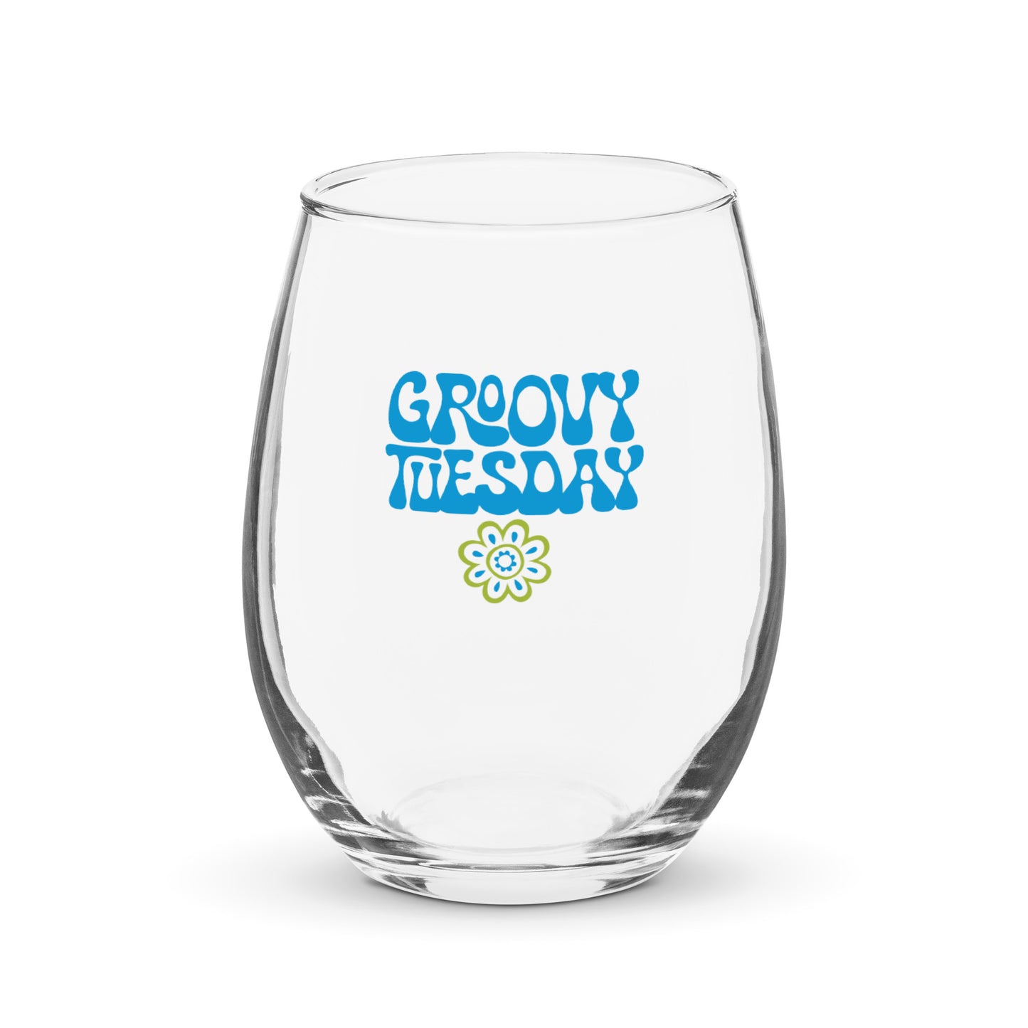 Groovy Tuesday Stemless Wine Glass