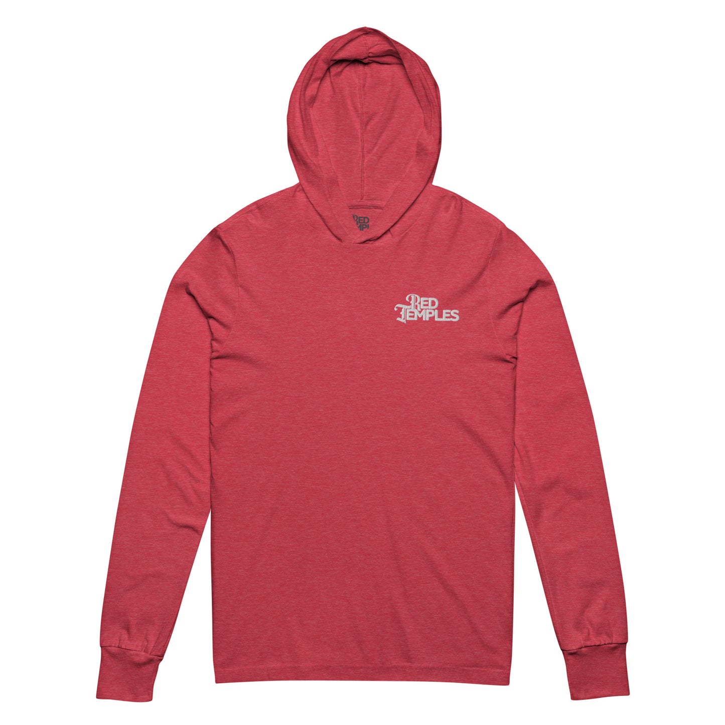 Red Temples Hooded Long-Sleeve Tee