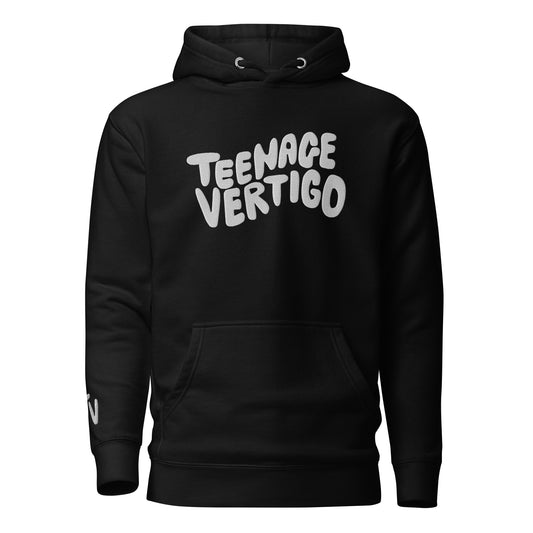 Teenage Vertigo Embroidered Unisex Hoodie (Black)