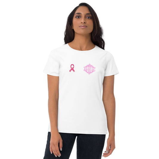 Rock In "Breast Cancer Support" Women's Short Sleeve Tee